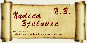 Nadica Bjelović vizit kartica